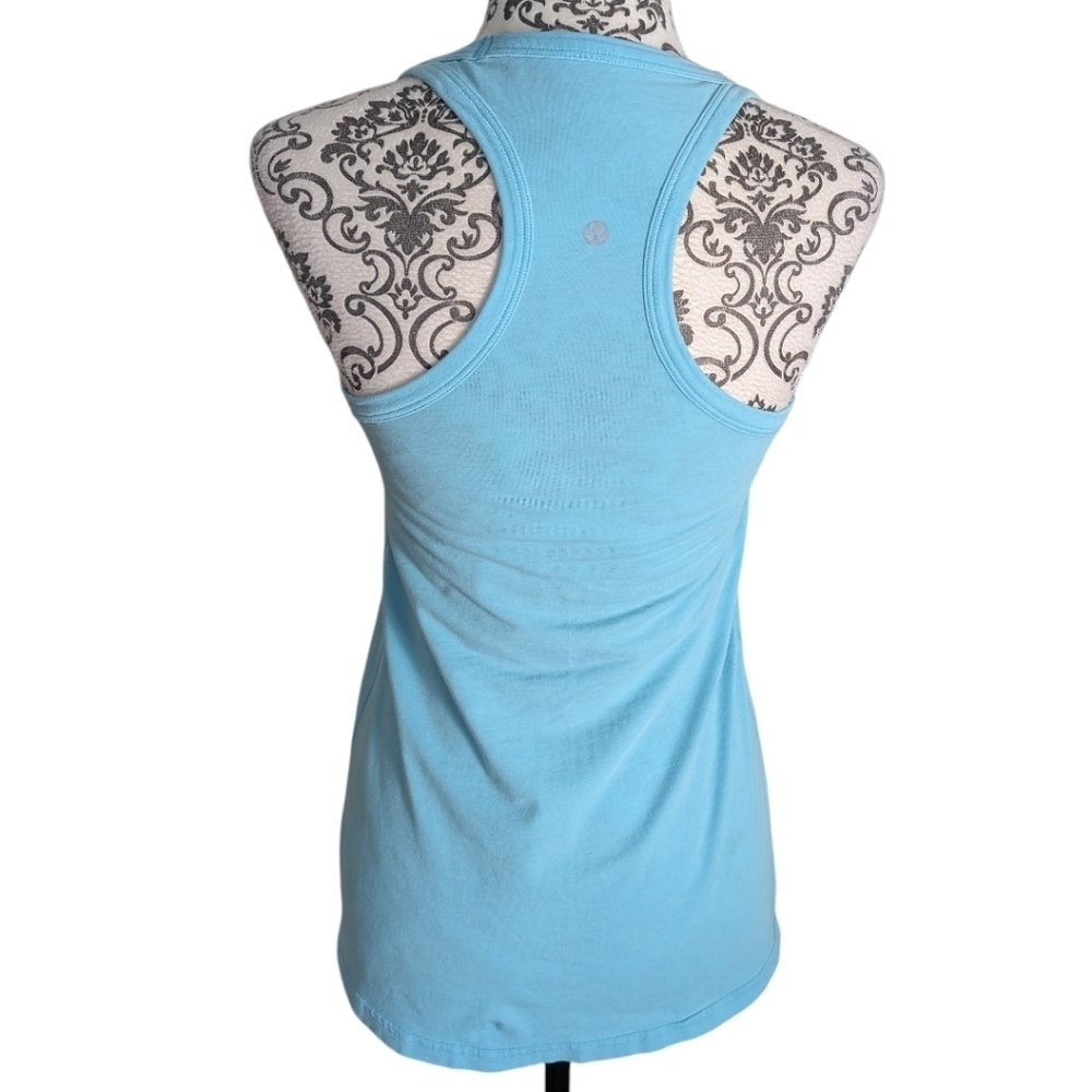 Lululemon Modern Racer Tank Women 8 Light Blue Racerback Athletic - Picture 3 of 6